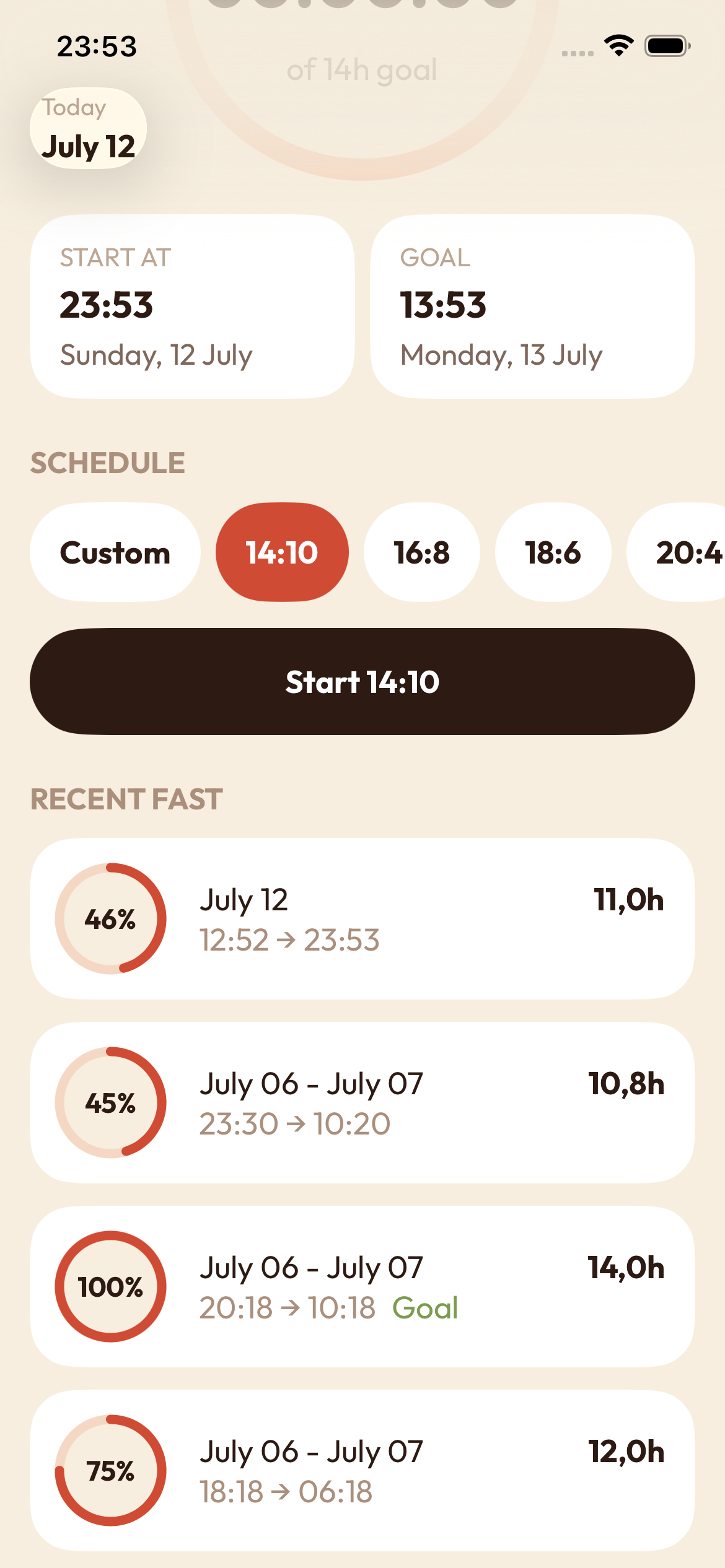 Blo progress screen